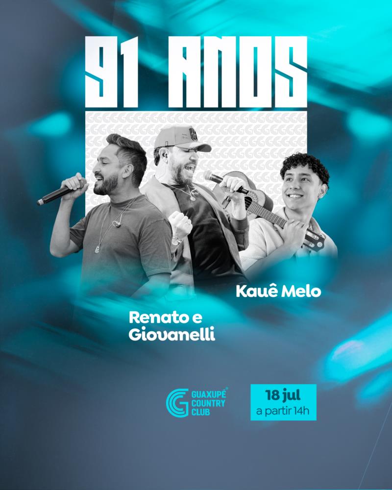 VEM AÍ O ANIVERSÁRIO DE 91 ANOS DO GCC!